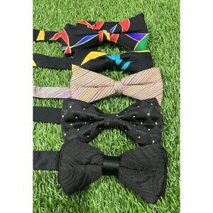 Lot of 5 Vintage Mens Bow Ties  Tied Some Silk Various Brands